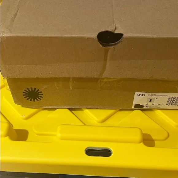 UGG Ultra Mini Chunky Platform Sequin Boots - Black Sz 8 - Picture 12 of 13